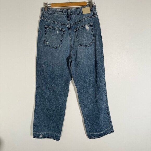 Adriano Goldschmied Knoxx High Rise Baggy Boyfriend Distressed 100% Cotton 28R - Picture 2 of 13